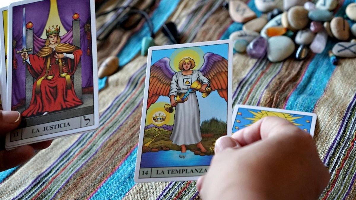 Fortune Teller with Tarot Cards