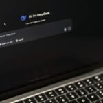 A MacBook displaying the DeepSeek AI interface, showcasing digital innovation.