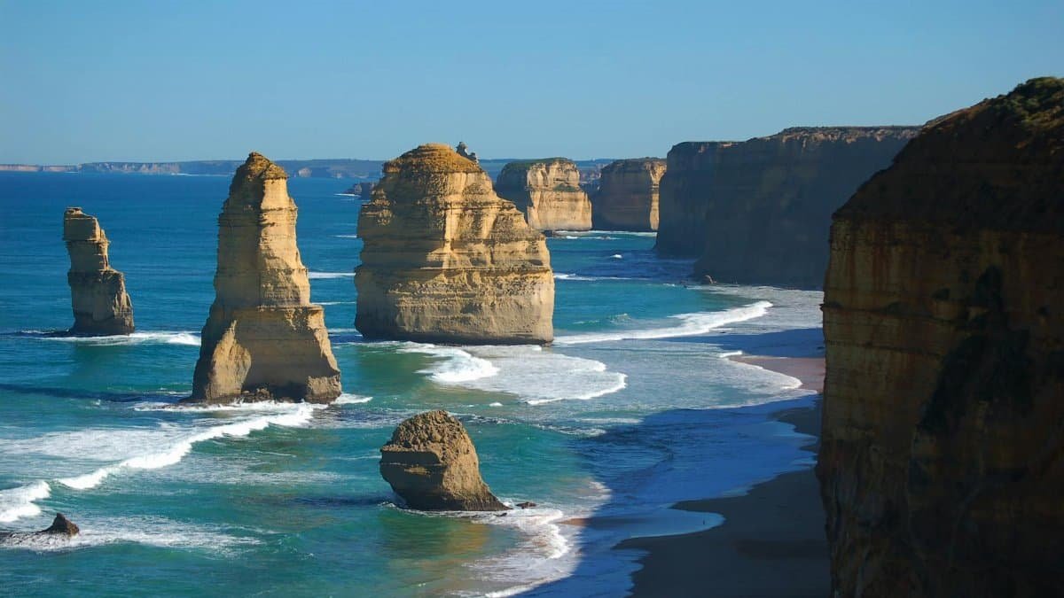 Majestic view of the Twelve Apostles along the Great Ocean Road in Australia.