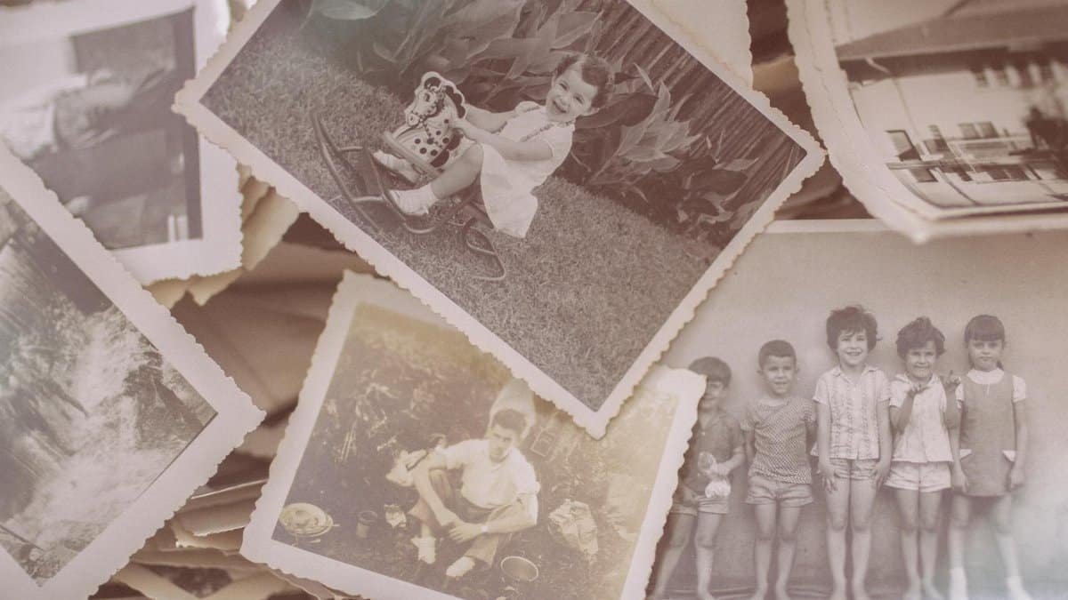 Collection of vintage family photographs evoking nostalgia and memories.