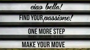 Inspirational messages displayed on stairs, encouraging motivation and positivity.