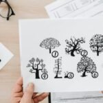 Close-up showing hands holding paper with tree test illustration for psychological assessment.